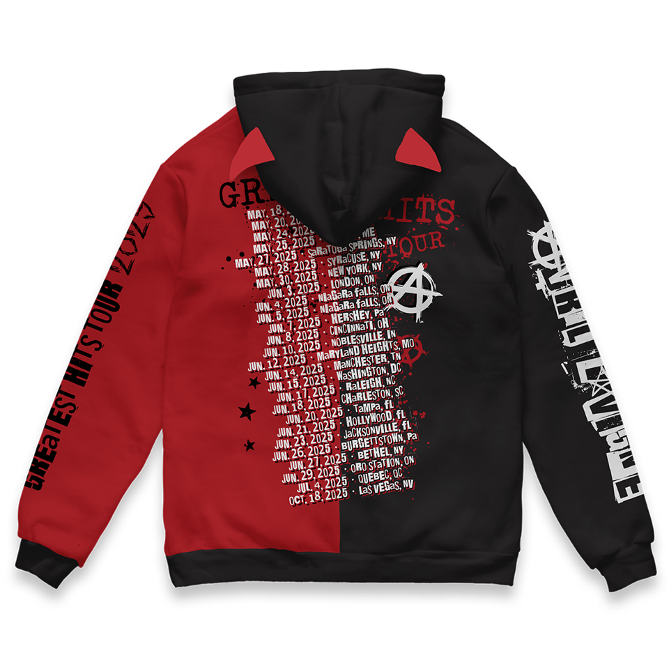 Greatest Hits Tour 2025 Split Devil Hoodie Back