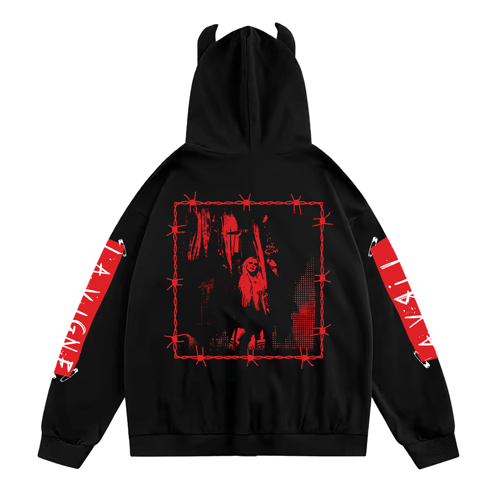 Photo Devil Horn Hoodie Back
