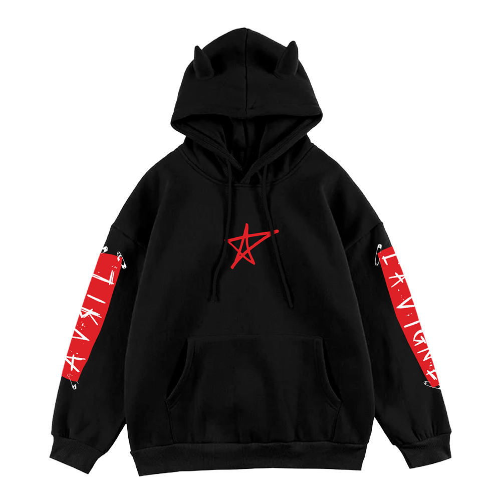 Photo Devil Horn Hoodie Front