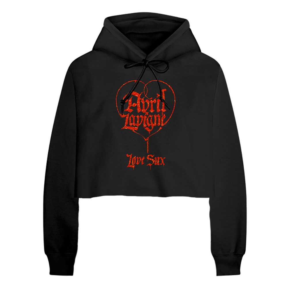 Avril Lavigne Glitter Crop Hoodie
