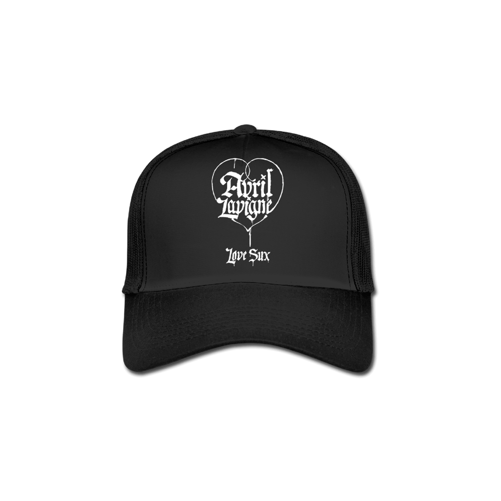 Dripping Heart AL Love Sux Black Trucker Hat