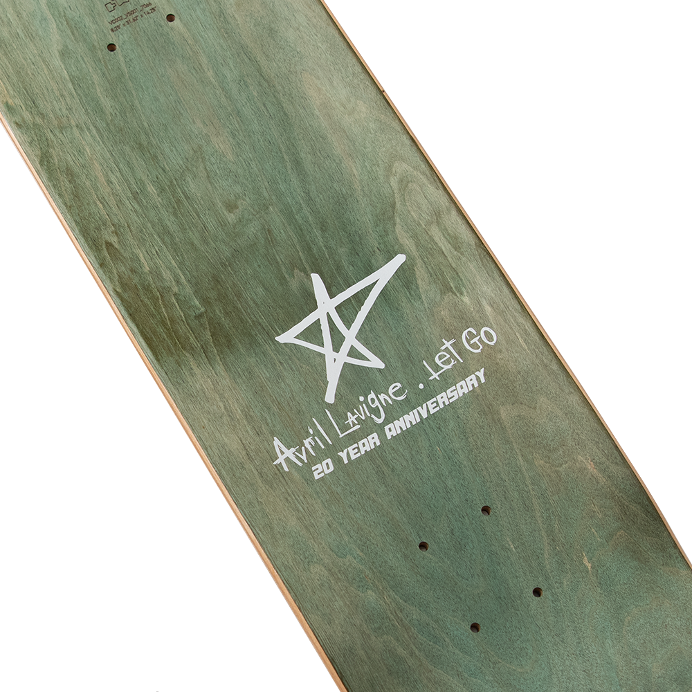 Let Go 20th Anniversary Camo Skate Deck Top Detail