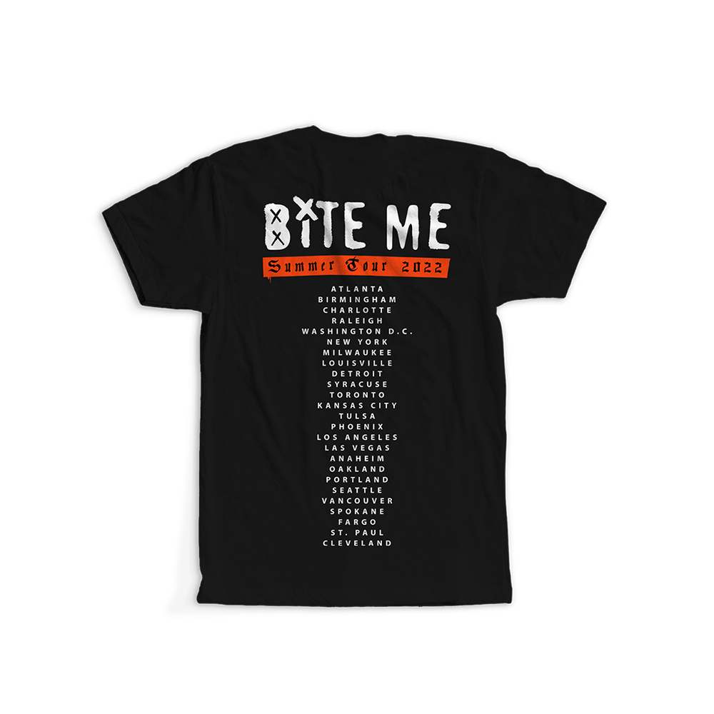 Bite Me Summer Tour '22 Tee Back